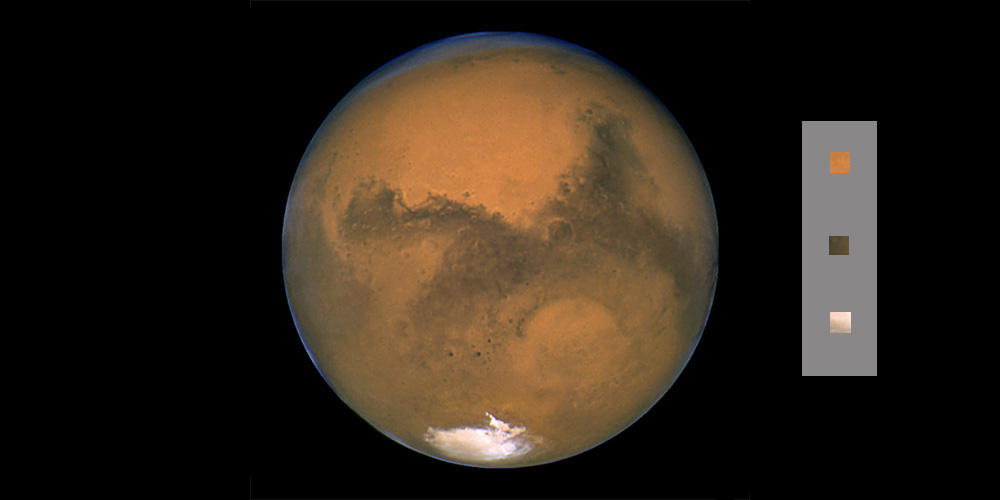 Red shades of Mars