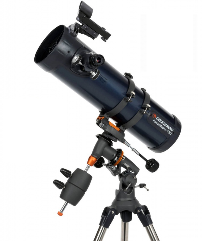 Image of a 130 mm Newtonian reflector on an equatorial mount