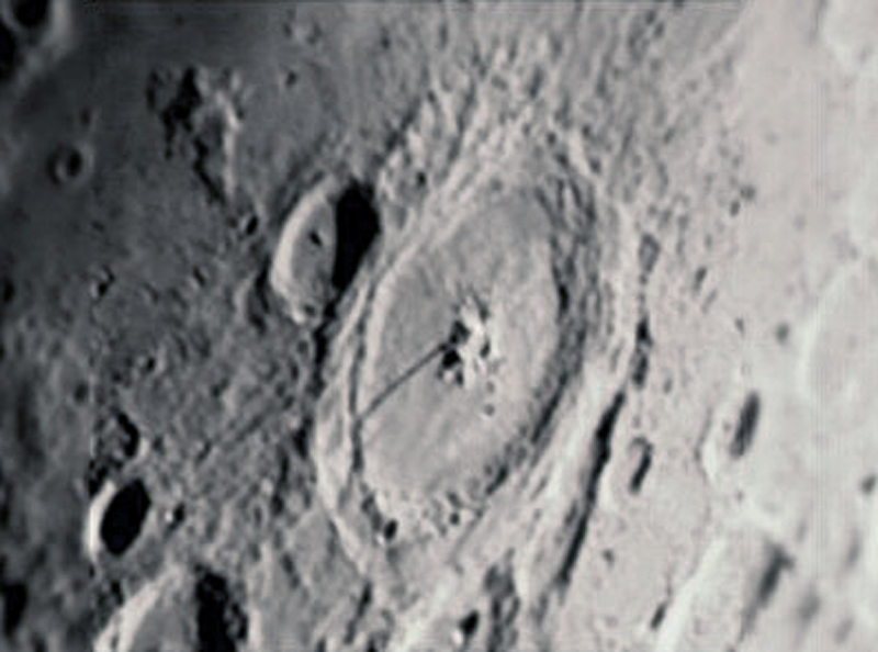 Photograph of lunar crater Petavius